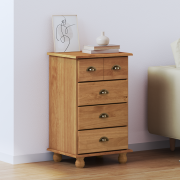 vidaXL Kommod 'ASKIM'Honung Brun 45.8x40x79 cm Solid Trä