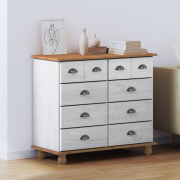 vidaXL Byrå 'ASKIM'Vit 91x40x79 cm Solid Trä Furu