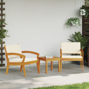 vidaXL Trädgårdsstolar 2 st 59,5x70,5x72,5 cm Massivt akaciaträ