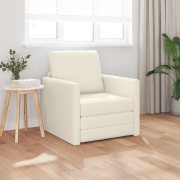 vidaXL Golvsängsoffa 2-i-1 Grädde 74x77x81 cm Sammet