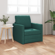 vidaXL Golvsängssoffa 2-i-1 Mörkgrön 74x77x81 cm Tyg