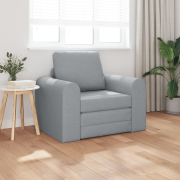 vidaXL Golvsängsoffa 2-i-1 Ljusgrå 98x71x83 cm Tyg