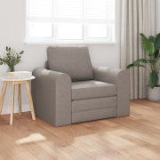 vidaXL Golvsovsoffa 2-i-1 Taupe 98x71x83 cm Tyg