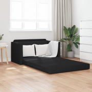 vidaXL Bäddsoffa 2-i-1 svart 124x71x78 cm tyg
