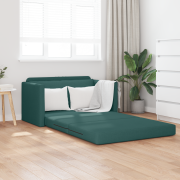 vidaXL Golvsängsoffa 2-i-1 Mörkgrön 124x71x78 cm Tyger