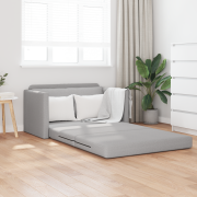 vidaXL Golvsoffa / Säng 2-i-1 Cloud Grey 124x71x78 cm Tyg