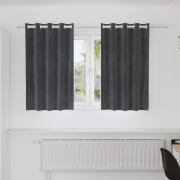 vidaXL Mörkläggningsgardiner med Öglor 2 st Ljusgrå Velour