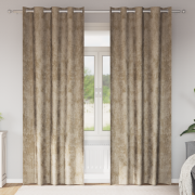 vidaXL Sammet Gardiner 2 st med Ögla Champagne 245x140 cm