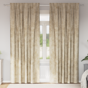 vidaXL Sammetsgardiner 2 st med öglor Grädde 245x140 cm
