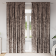 vidaXL Sammetsgardiner 2 pk med ringar Kappuccino 260x140 cm