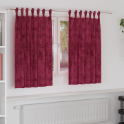 vidaXL sammetgardiner Vinröd Polyester 140 x 140 cm