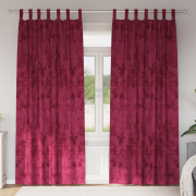 vidaXL Sammetsgardiner 2 st med öljett Vinröd 245x140 cm