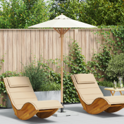 vidaXL Trädgårdsparasol Grädde vit 150x210 cm Bambu