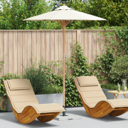 vidaXL Grädde Vit Trädgårdsparasol 180x230 cm Bambu