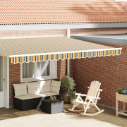 vidaXL Markis Valance för 4,5 m Ram Grön och Gul 4,3x0,2 m