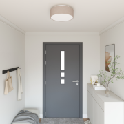 vidaXL Taklampor Inbyggd Taupe Ø 38 cm Tyg E27