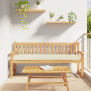 vidaXL Pallkuddar för bänk 2 st Grädde 200x40x8 cm Oxford-tyg
