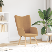 vidaXL Avkopplande Stol Beige Lockig Ullliknande Tyg