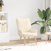 vidaXL Avkopplande Stol Cream Corduroy Tyg