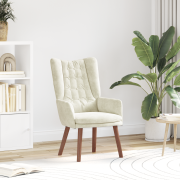 vidaXL Avkopplande Stol Kräm Velour