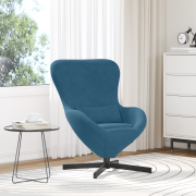 vidaXL Äggfåtölj Blå 63 x 73 x 90 cm Sammet