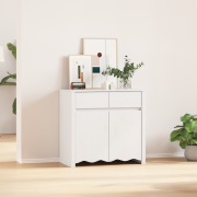 vidaXL Sideboard "DRAMMEN" Vit 79x43x75,5 cm Massivt Trä Furu