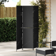 vidaXL Rumsavdelare 3 Paneler Fällbar Svart 146x180 cm Poly Rattan