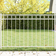 vidaXL Staketpanel Vit 1,7x0,8 m Stål