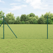 vidaXL Stängselstolpar 13 st Grön Ø32 mm 190 cm Galvaniserat Stål