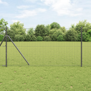 vidaXL Staketstolpar 13 st Grå Ø32 mm 150 cm Galvaniserat Stål
