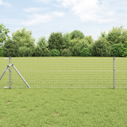 vidaXL Staketstolpar 7 st Ø32 mm 120 cm Galvaniserat Stål