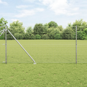 vidaXL Staketstolpar med Spik 7 st Ø32 mm 140 cm Galvaniserat Stål