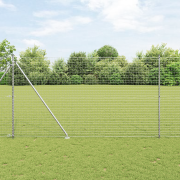 vidaXL Staketstolpar med Spik 13 st Ø32 mm 170 cm Galvaniserat Stål