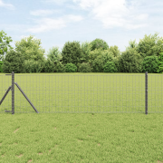 vidaXL Eurostaket Grå 0.8x10 m Stål