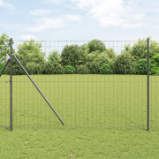vidaXL Euro Stängsel Grå 1.6x10 m Stål