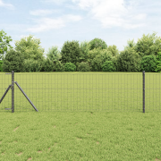 vidaXL Euro Fence Grå 0.4x25 m Stål