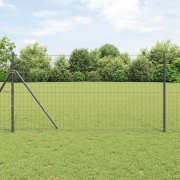 vidaXL Grå Eurostängsel 1.4 x 10 m Stål