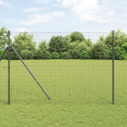 vidaXL Euro Fence Grå 1,6x10 m Stål