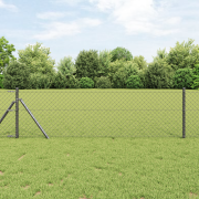 vidaXL Kedjestängsel Grå 0.4x25 m Stål