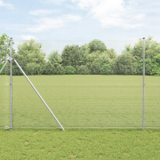 vidaXL Svetsat Trådstängsel 1,6x50 m Galvaniserat Stål
