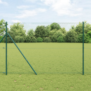vidaXL Hexagonstaket Grön 1.6x100 m Stål