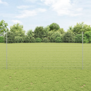 vidaXL Staketstolpar 10 st U-kanal 150 cm Galvaniserat stål