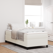 vidaXL Sängram Grädde 80x200 cm Corduroy Tyg