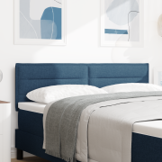 vidaXL Sänggavel Linjer Design Blå 140 cm Tyg