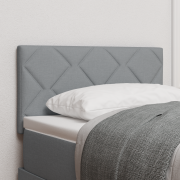 vidaXL Sänggavel Diamantblock Design Ljusgrå 80 cm Tyg