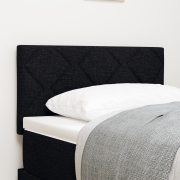 vidaXL Sänggavel Diamond Blocks Design Svart 80 cm Tyg