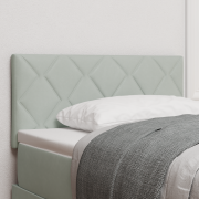 vidaXL Sänggavel Diamantblock Design Ljusgrå 90 cm Sammet