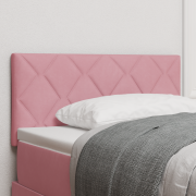 vidaXL Sänggavel med diamantblockdesign i rosa 90 cm sammet