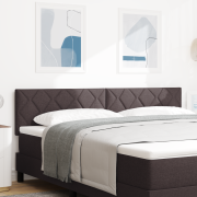 vidaXL Sänggavel med diamantblockdesign, mörkbrun, 180 cm, tyg.