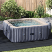 vidaXL Fyrkantigt Poolöverdrag Svart Polyester 274 x 274 cm
